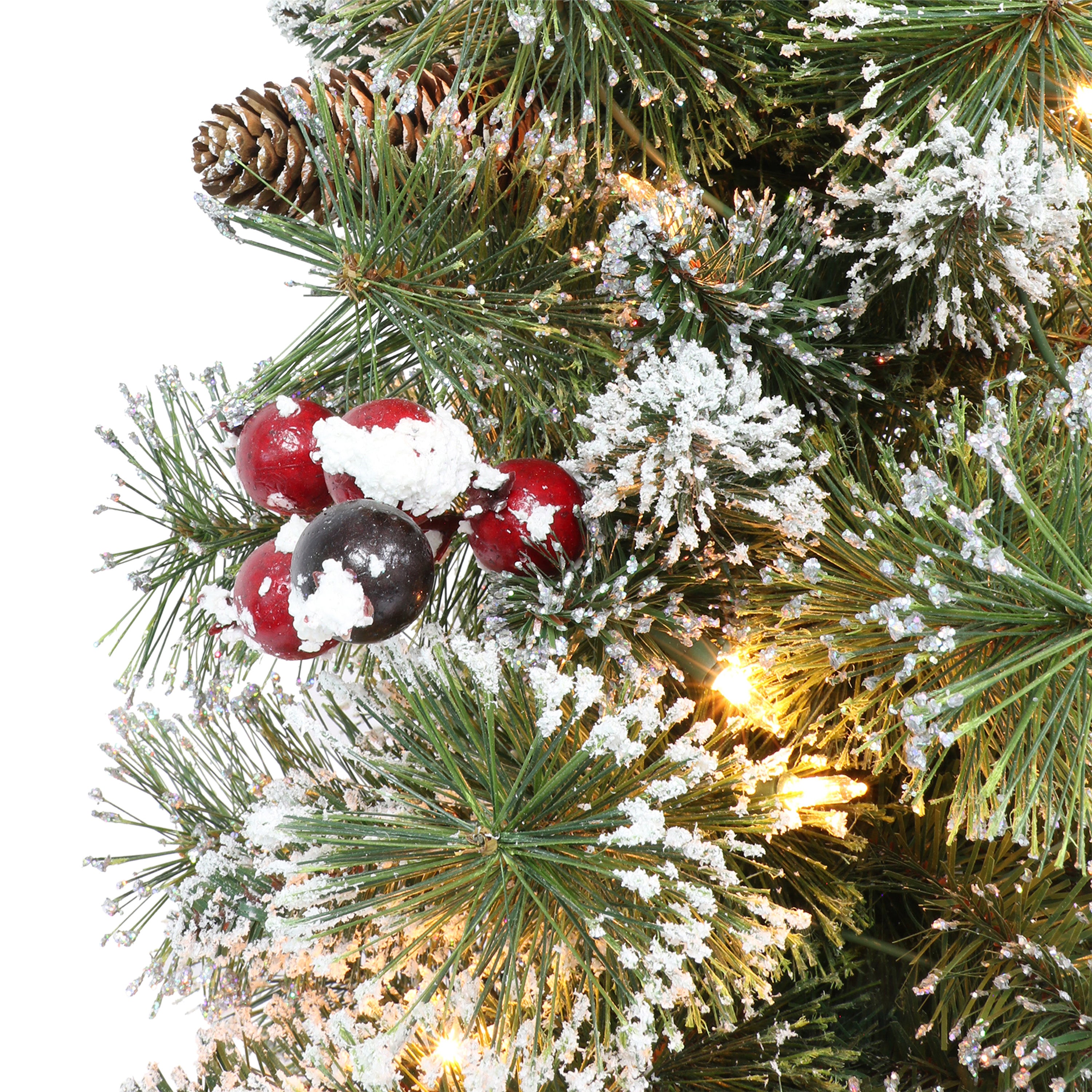 5ft Pre-lit Potted Vancouver Pine Christmas Tree